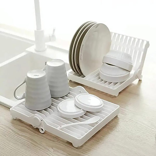 Small Kitchen Multipurpose Foldable Dish Plate Rack