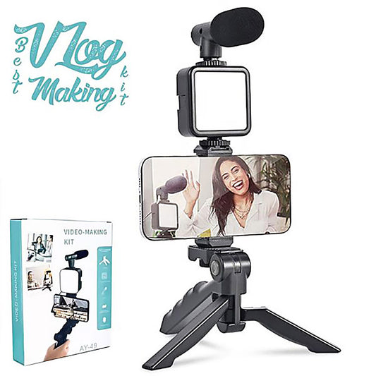Ay-49 Vlogger Video Kits Mini Tripod Mobile Holder