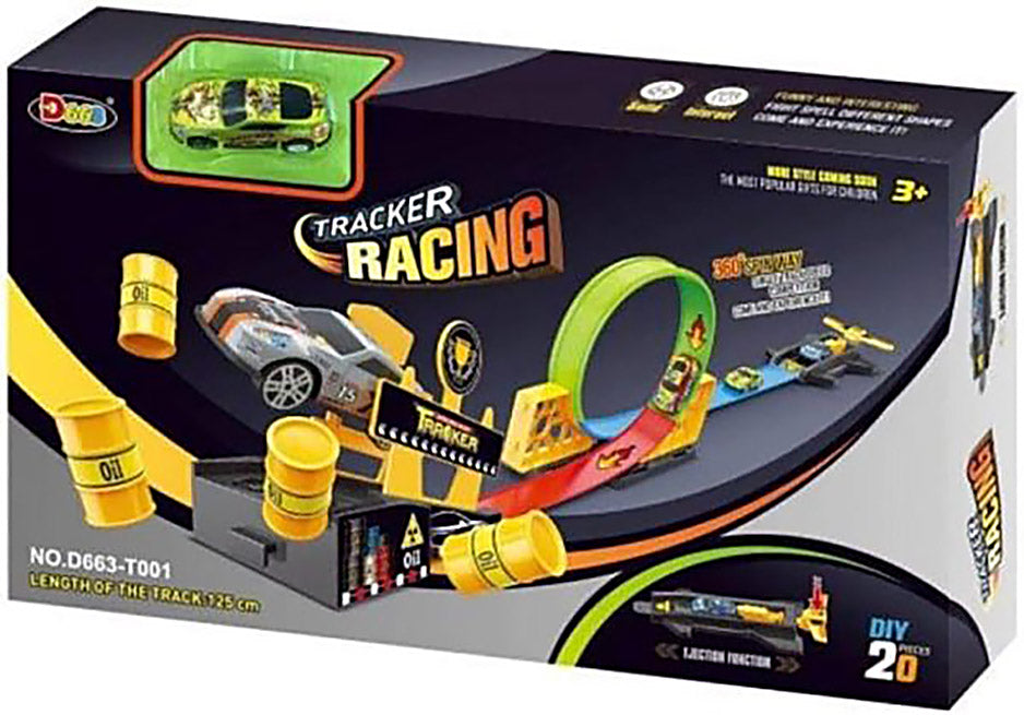 Tracker Racing Set 360 Degrees Rotation Car Track