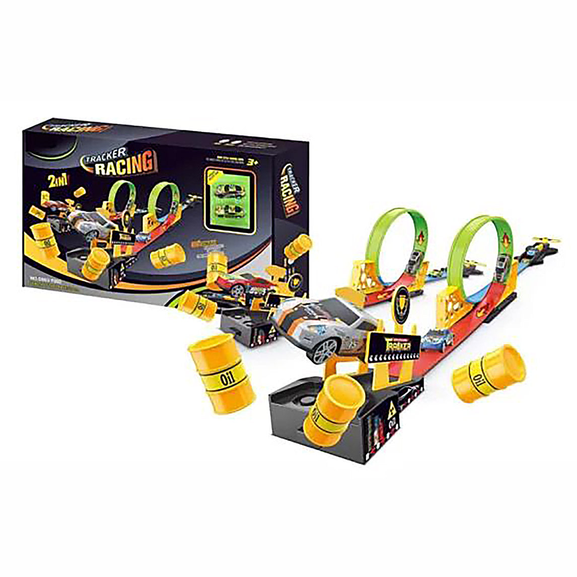 Tracker Racing Set 360 Degrees Rotation Car Track